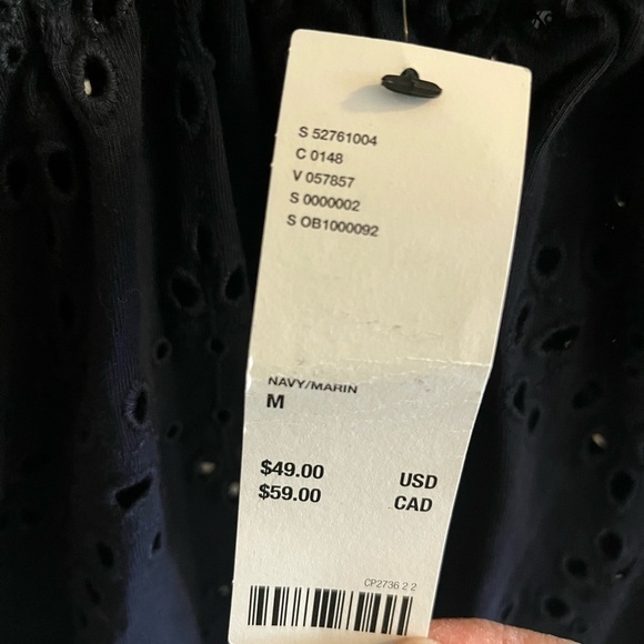 Urban Outfitters Eloise Eyelet Tank Top Size Medium in Navy Blue. NWT - Picture 8 of 11